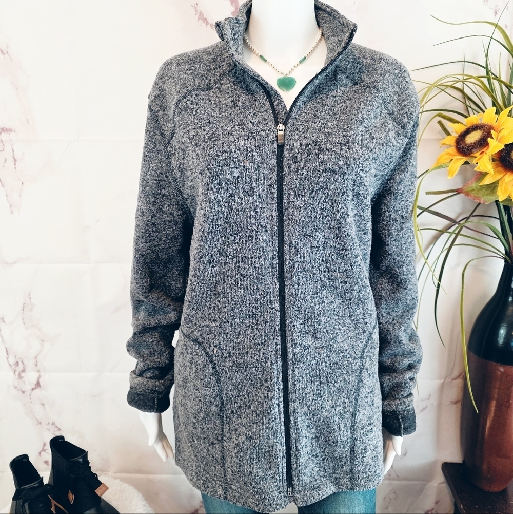 Eddie Bauer Charcoal Knit Jacket - Picture 2 of 6